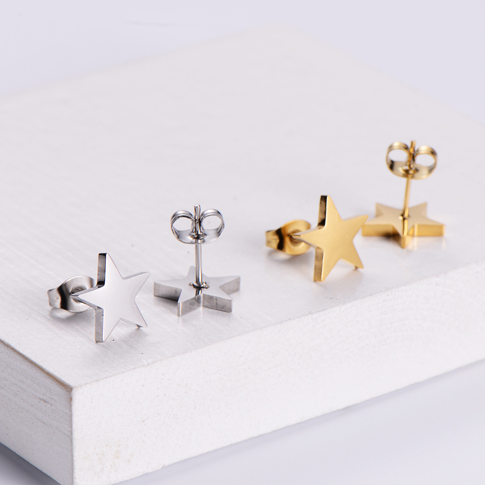 Fashion Elegant Hollow out Moon Star Tassel Pendant Necklace Ear Stud