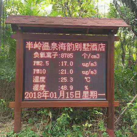 景区负氧离子监测系统 小区负离子在线监测 LED显示负离子