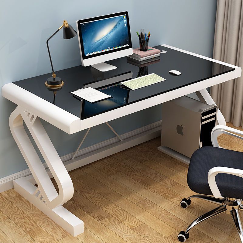 Mesa de computadora de vidrio temperado simple mesa de estudio mesa de escritorio de computadora simple y moderna mesa económica image 3