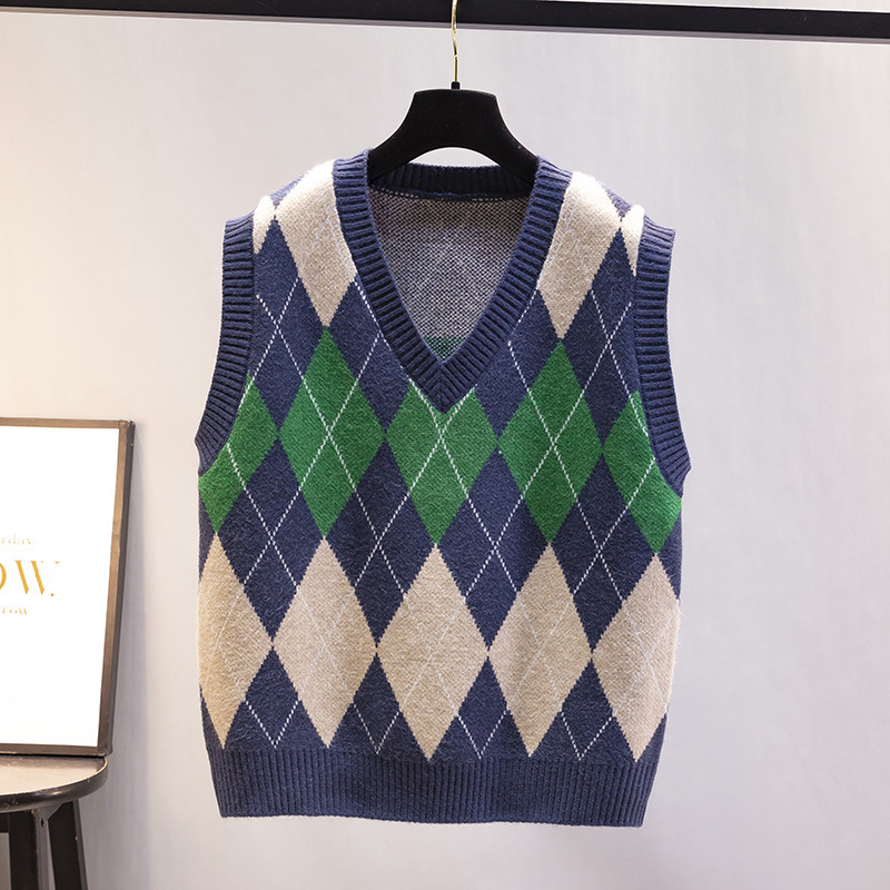 2023 nueva moda con cuello en V chaleco suéter chaleco Chaleco de primavera Chaleco de punto suelto de las mujeres