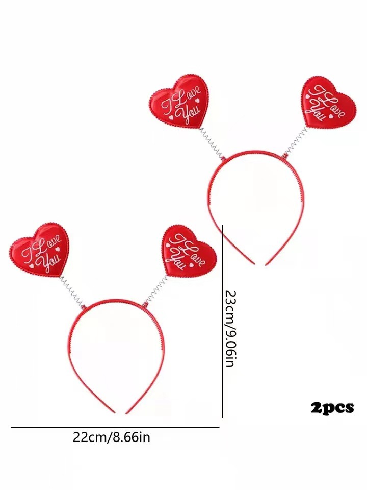 Europa y América ins Internet celebridad moda diadema Día de San Valentín rojo lentejuelas seda encantadora diadema fiesta cumpleaños sombrero accesorios para el cabello