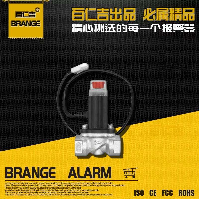 天燃气管道电磁阀煤气泄露报警器可燃气自动切断无线燃气紧急切断