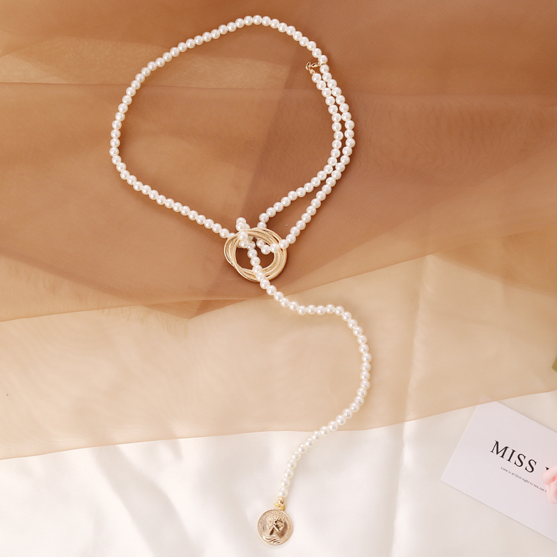 30g Weight Bracelets, Necklace Classification Necklace + Jewelry Quantity Holiday, Daily Occasion Artificial Pearl, Alloy Material Round Pattern Women's Gender Beaded Design Simple Style Style Simple Style Round Artificial Pearl Alloy Beaded Women's Bracelets Necklace 4