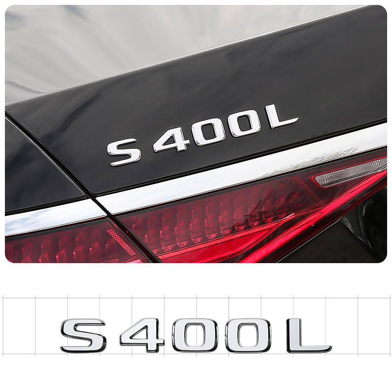 Suitable for Mercedes-Benz S-Class S65L Tail Label S320L S350L Modified S400L S580L Number Letter Labeling