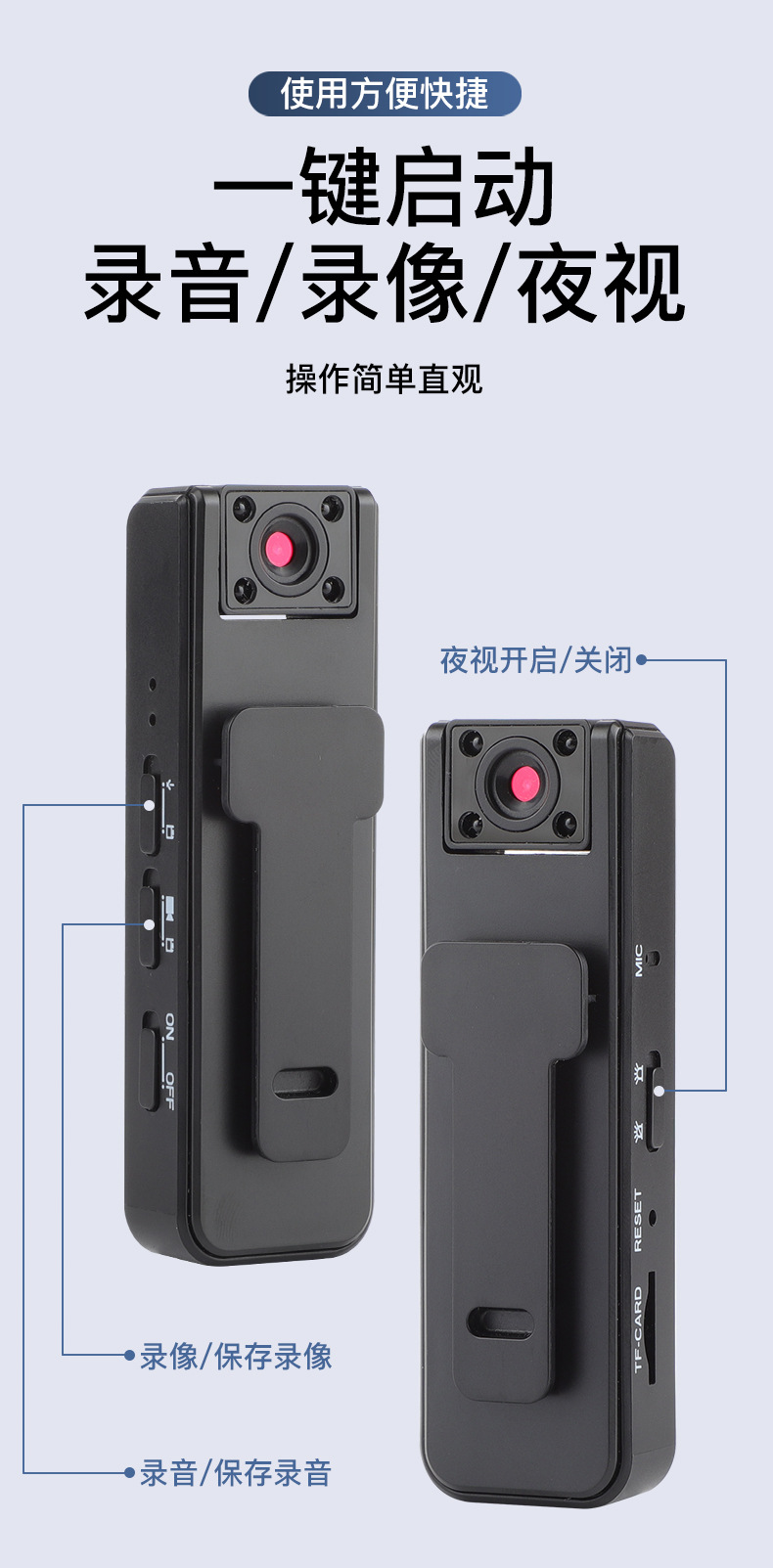 Back Clip Recorder, Outdoor Sports Camera, Work Meeting Camera, Law Enforcement Camera, Vehicle Camera, Car Camera, Motorcycle Camera