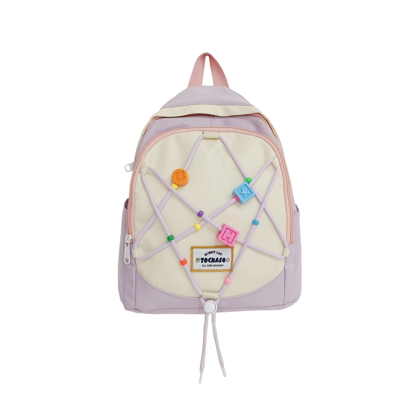 Bonita pequeña estrella mochila para niños y niñas estilo extranjero color de choque bolsas escolares para estudiantes de jardín de infantes nuevas mochilas para niños de cuerda de tracción