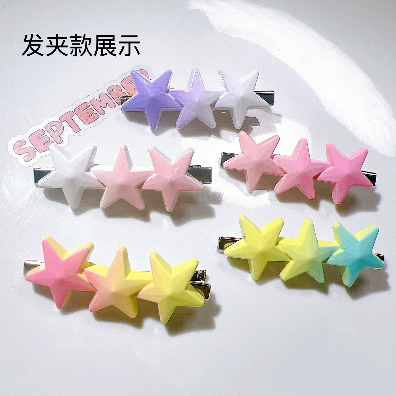 Plastic cream material handmade, phone case, hairgrip, hairpins, hair accessory, gradient