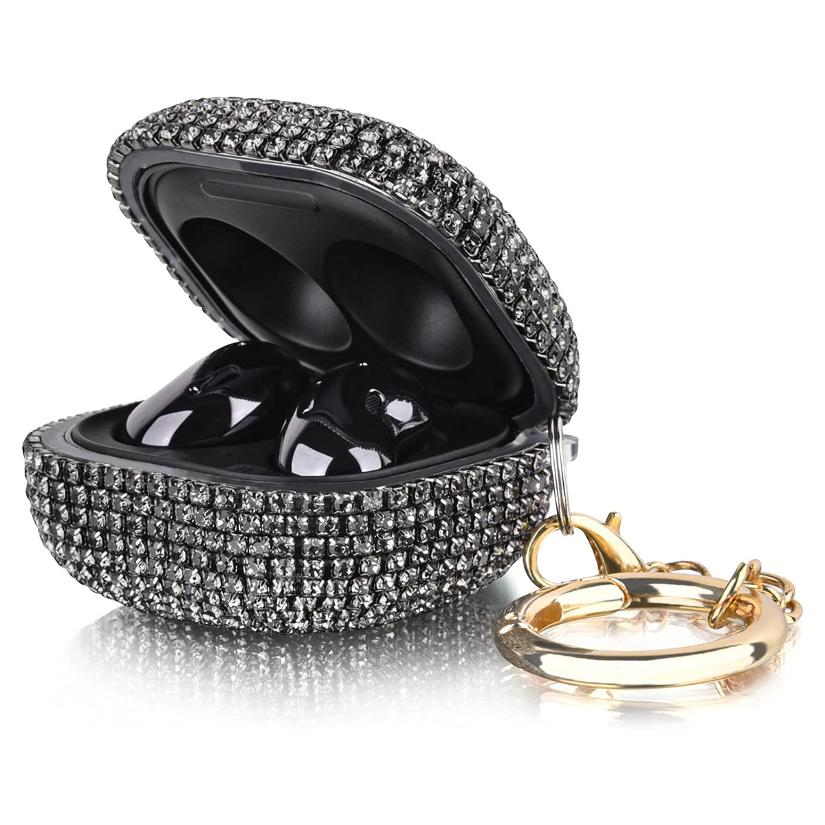 55g Weight iPhone Applicable Brands Earphone case Classification PC, Rhinestone Material Solid Color Pattern Shiny Style PC Rhinestone Solid Color Shiny Earphone Case Phone Accessories 6