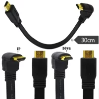 HDTV HDMI удлинительный кабель male-to-male 1,4 м HDTV 90 градусов верхний и нижний изгиб удлинительный кабель 0,3 м