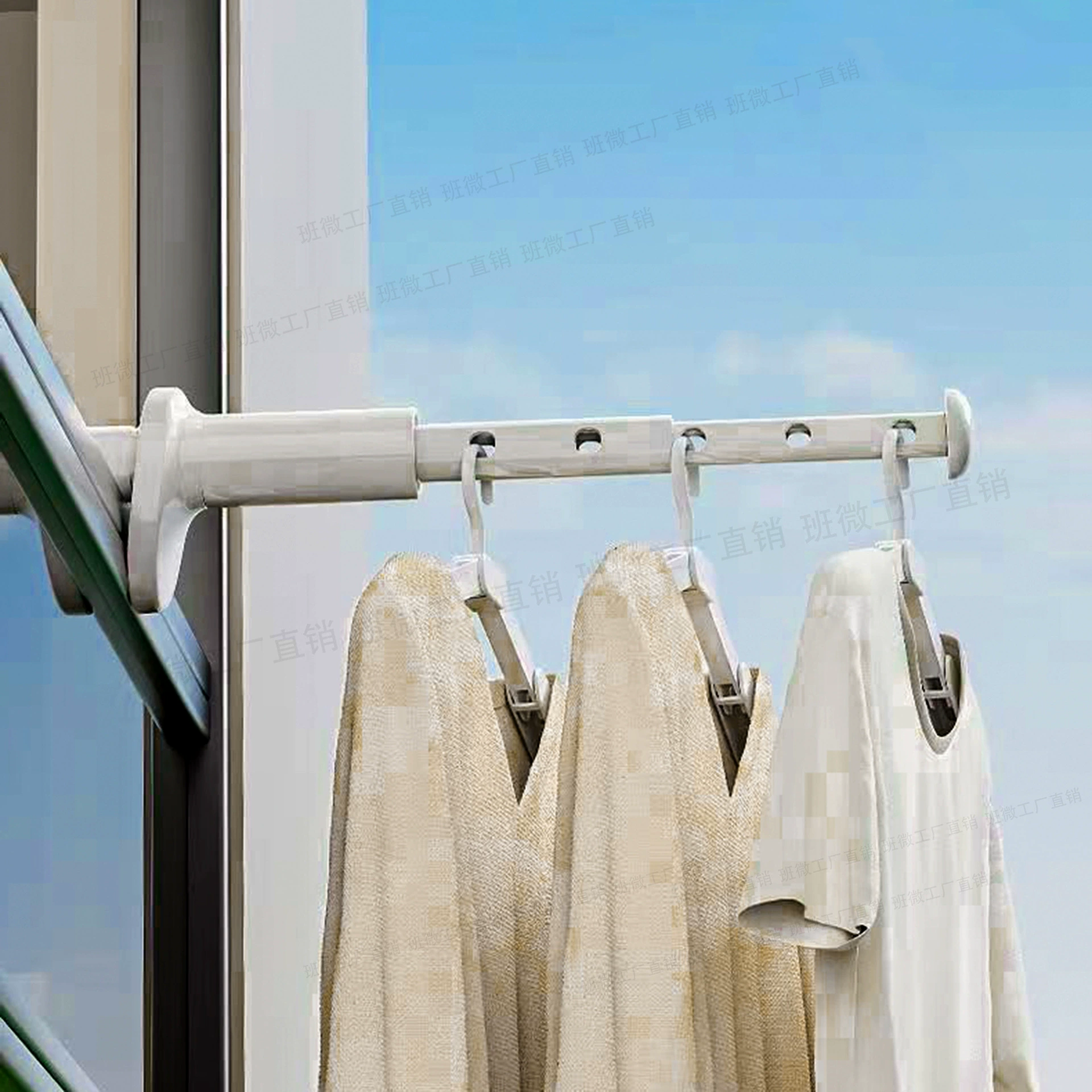 Многофункциональная сушильная вешалка Складная свободная от перфорации общежитие вешалка для путешествий для деловых окон балкон для сушки одежды артефакт
