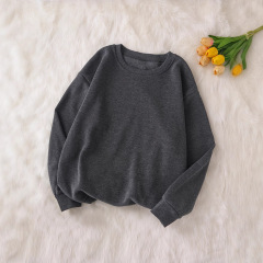 【国境を越えたヨーロッパコード】Women 'sソリッドカラールースcrew neck hoodie、autu