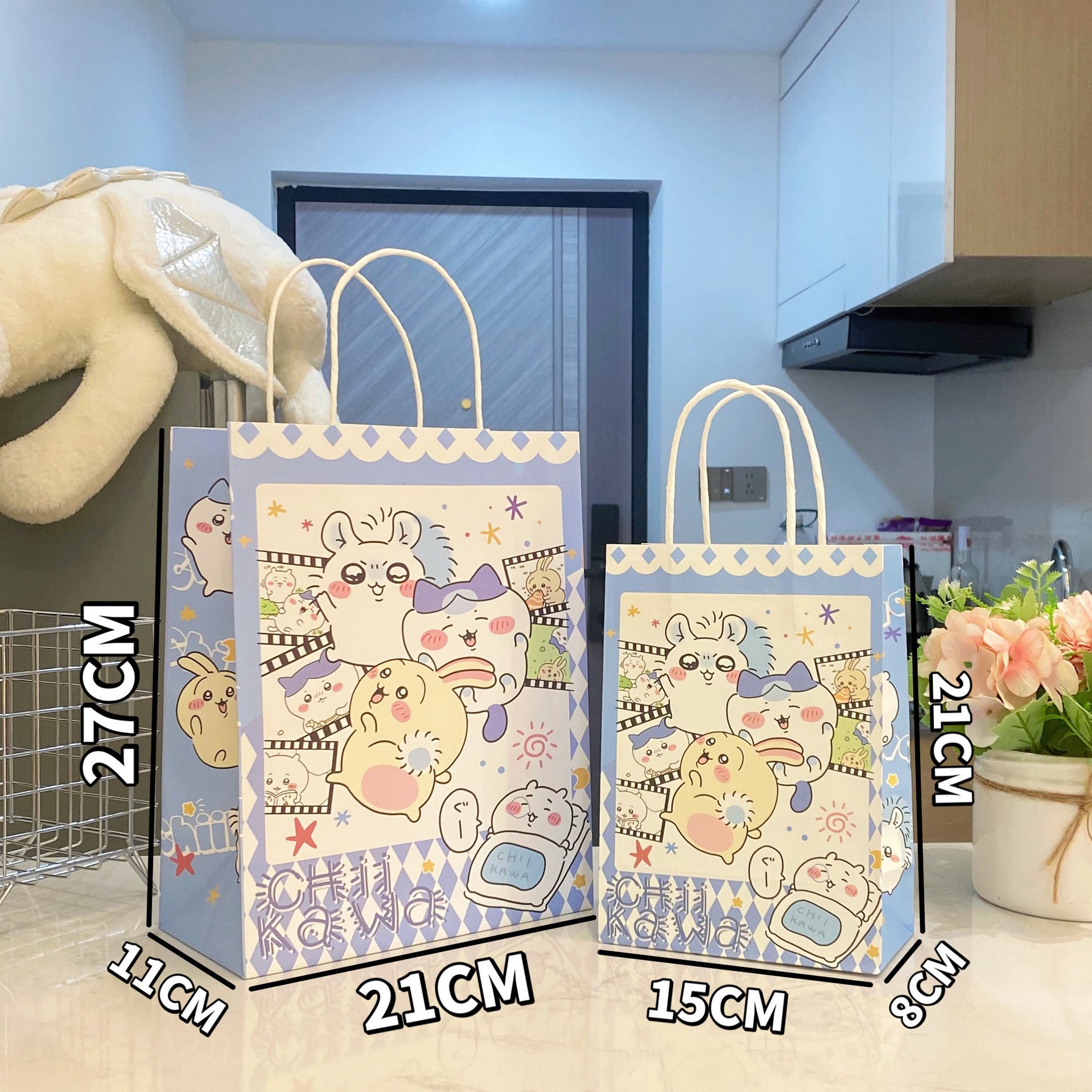 Original nuevo cartel de dibujos animados bolsa de regalo supermercado de compras regalos convenientes bolsa de regalo conveniente