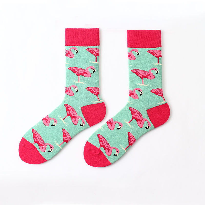 Amazon Cross-border Flamingo Fashion Trend All-match Mid-barrel Autumn and Winter Pure Cotton Fashionable Socks Foreign Trade Men's Socks Amazon Cross-border Flamingo Fashion Trend All-match Mid-barrel Autumn and Winter Pure Cotton Fashionable Socks Foreign Trade Men's Socks