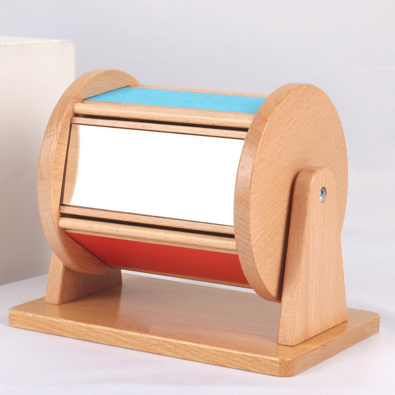 Montessori teaching aids 0-3 years old beech textile drum toys for infants and young children Montessori cognitive box early education puzzle
