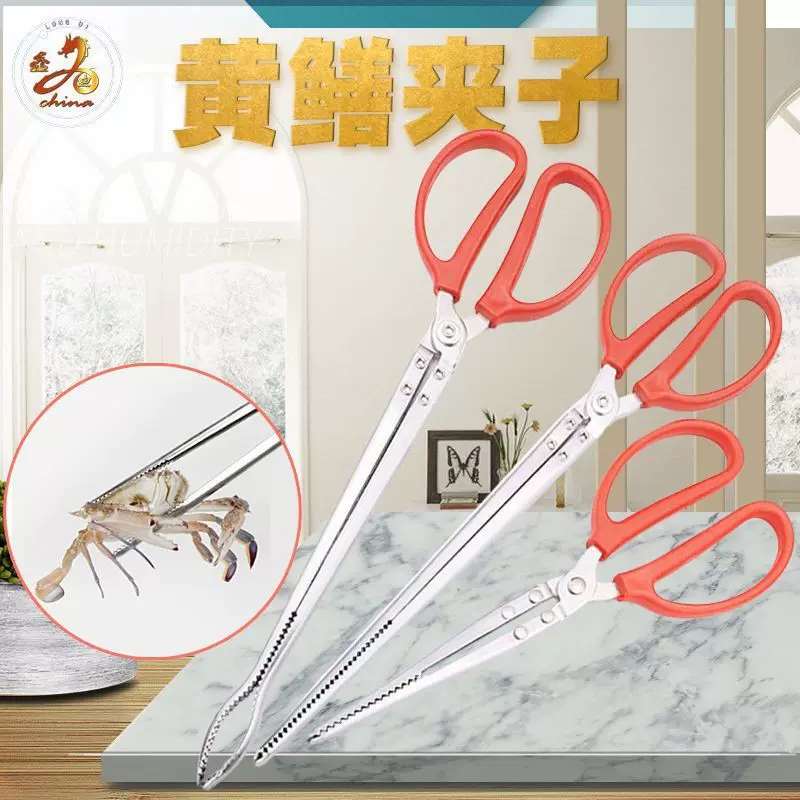 五金工具不锈钢黄鳝夹子鳝鱼夹泥鳅螃蟹赶海钳子防滑防脱抓捉工具