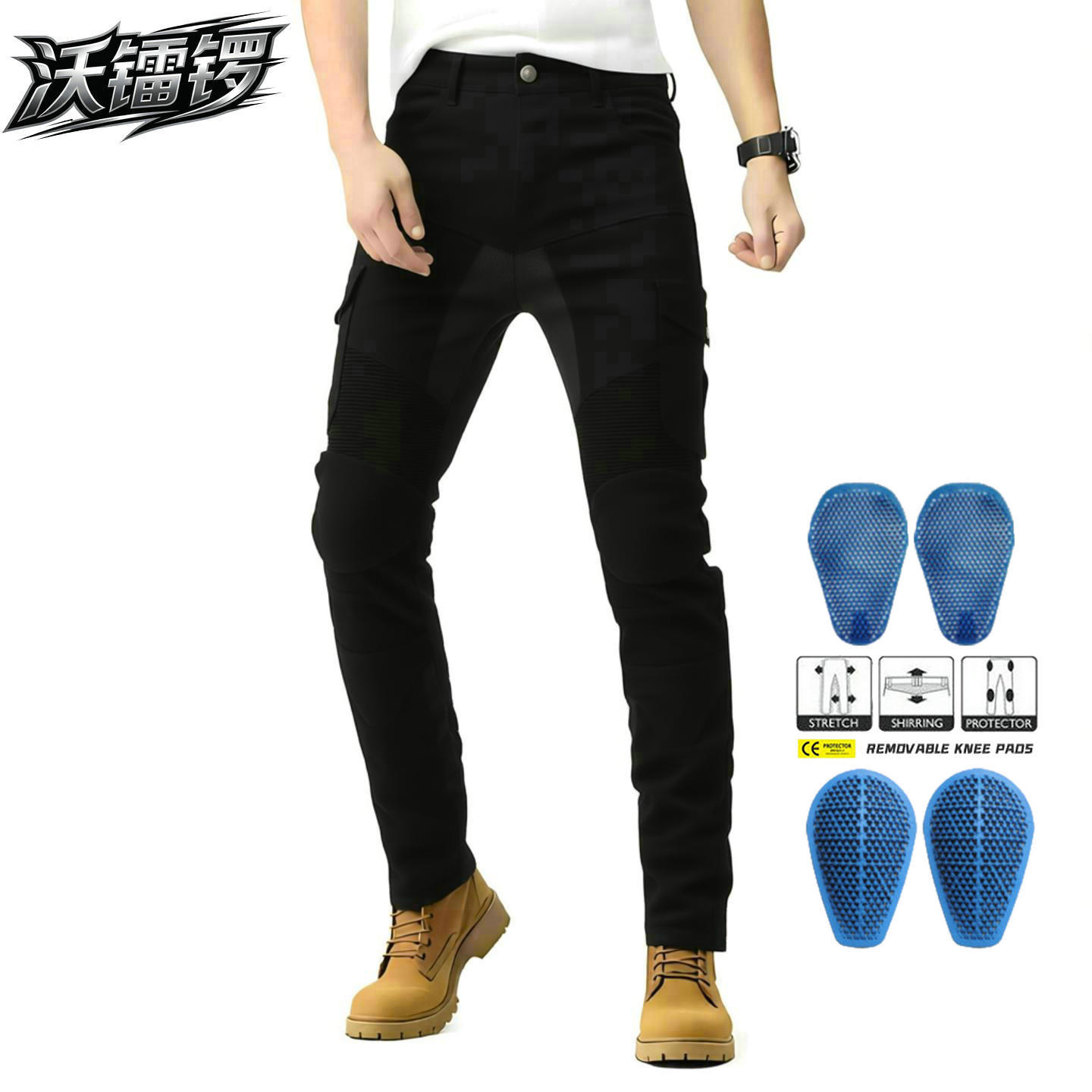 2025 verano motociclismo jeans pantalones de carreras con protector anti-caída ciclismo pantalones de motociclismo protector silicona