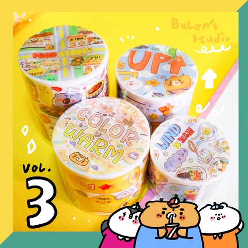 【Bulan Tape Full Roll Collection】Special Oil and Paper Tape Supermarket Food Material Collage Journal Sticker