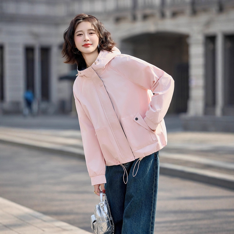 连帽女装宽松2025新款春秋休闲上衣显瘦气质小个子韩版洋气外套潮|undefined