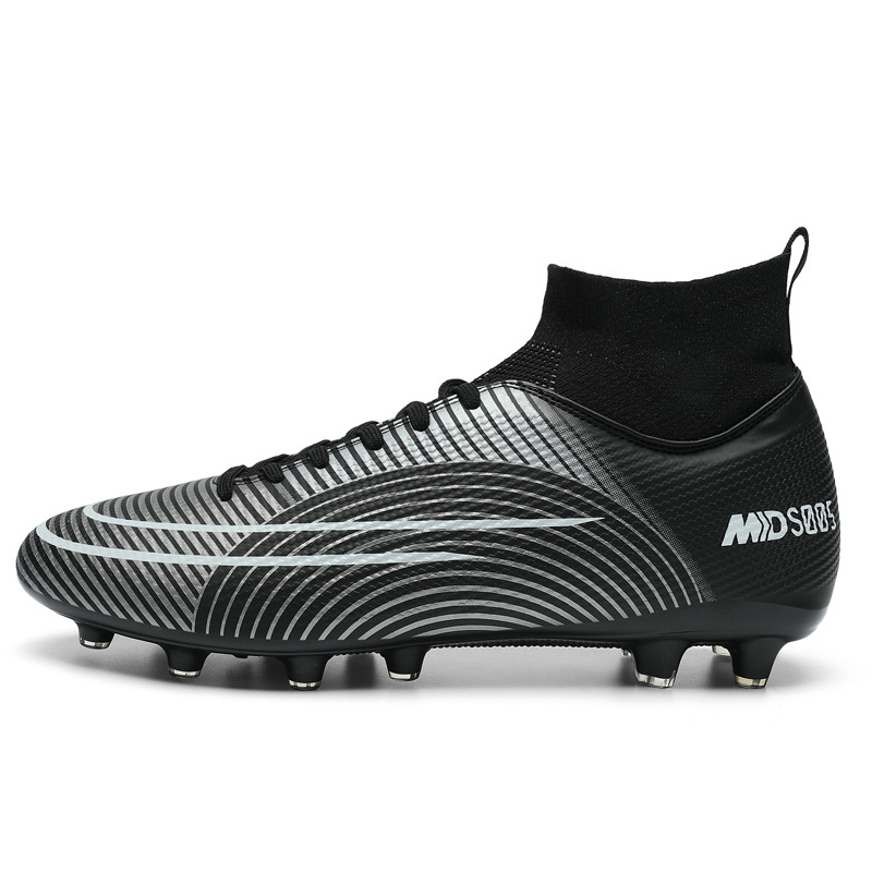 Nueva bota de fútbol de caña alta para hombres y mujeres, para niños, uñas rotas, césped artificial, AG, uñas largas, cuero, juego de pies_voghion.com
