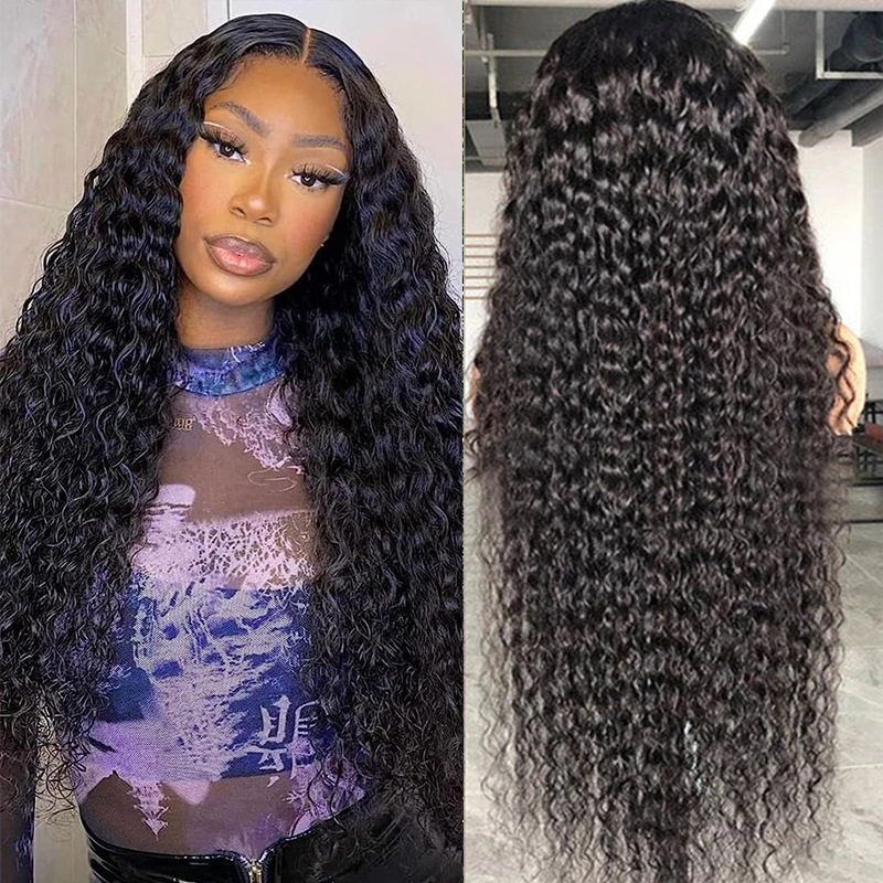 Women's African Style Party Carnival Street Real Hair Centre Parting Long Curly Hair Wigs display picture 2