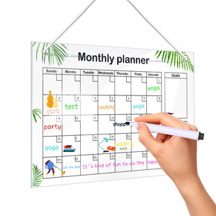 TYU505 Cross-border Hanging Noteboard Calendar Week Plan Erasable Message Board Hanging Acrylic Decorative Board