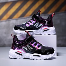 S 66159 Girls leather sneakers ŮͯƤ���\��Ь�羳���uͨ
