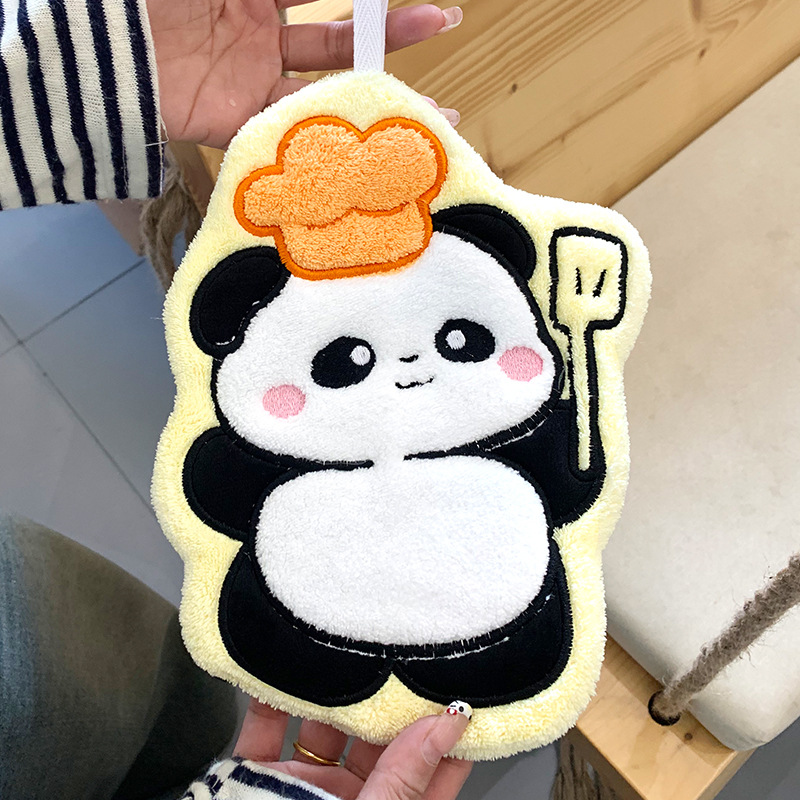 漫画のアイデア新しいキッチンタオル吊り式かわいい厚手浴室家庭用吸水タオルが毛を落とさない雑巾