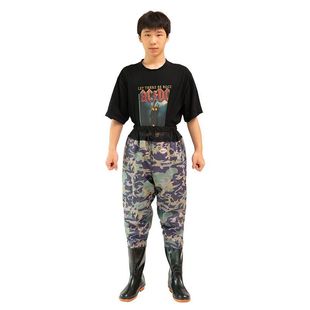 Thickened Waist-Length Waterproof Clothing Rain Pants for Fishing Breathable Men's One-Piece Rain Boots
