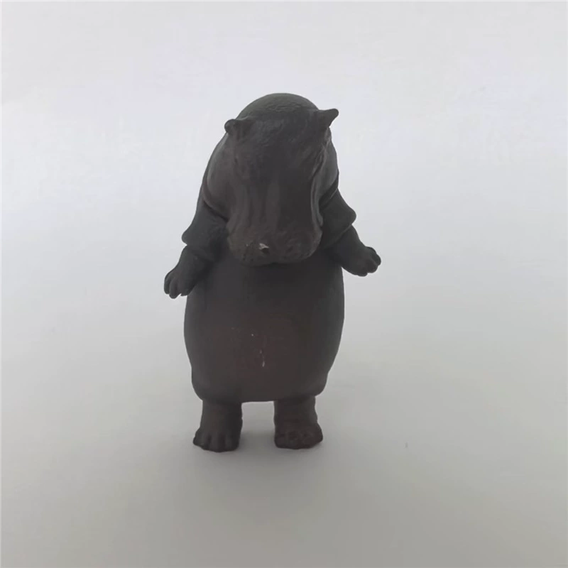 Игрушка-статуэтка бегемот в стоячей позе реалистичная