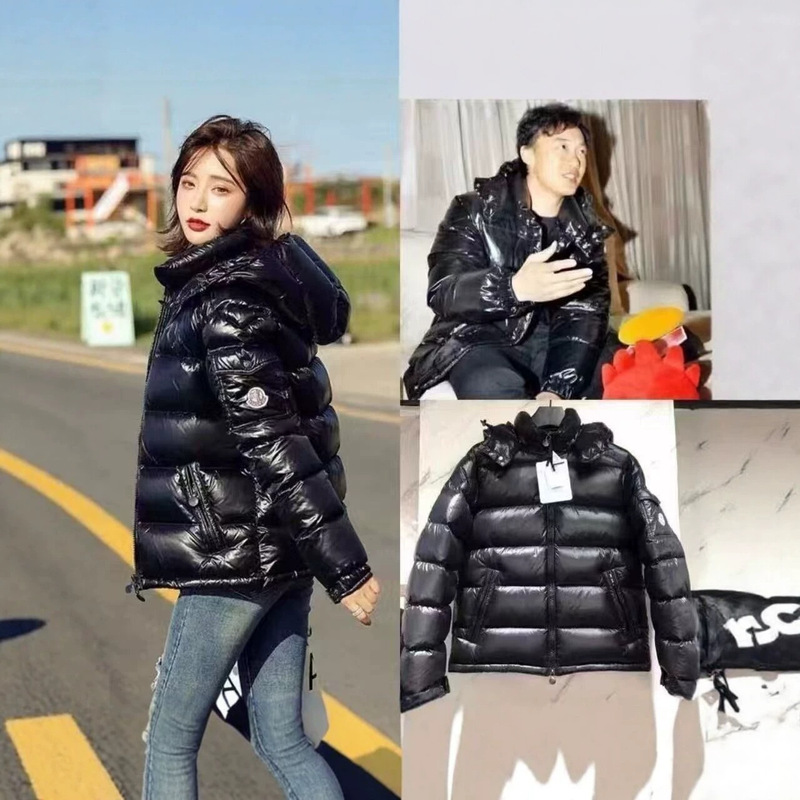 Mengjia Maya down jacket for men and women, thickened, hooded, short, warm coat, white duck down, winter cross-border foreign trade