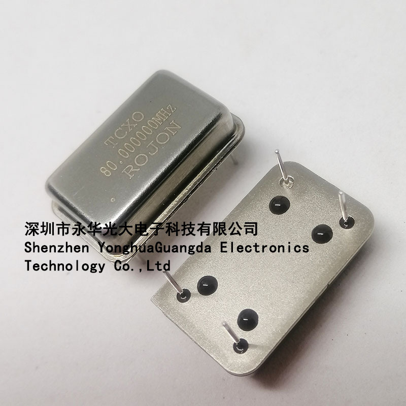 晶振TCXO 80M 长方形温补晶振直插DIP-4 80MHZ 80.000000MHZ 80兆
