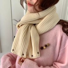 韩国代购2025新款UNDERSON围巾百搭氛围感加厚羊毛保暖护颈围脖女