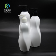 300/500/750ml多容量螺旋异形瓶 PET洗发水沐浴露白色化妆品包材