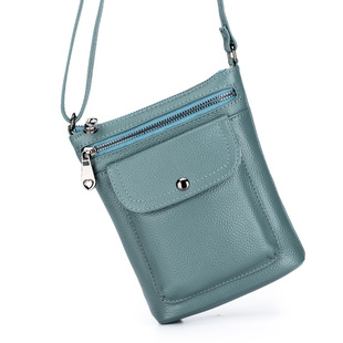 Genuine Leather Large Capacity Mobile Phone Bag Women's Simple Crossbody New Style Cowhide Fashionable Ladies Crossbody Bag Shoulder Bag Small Bag
