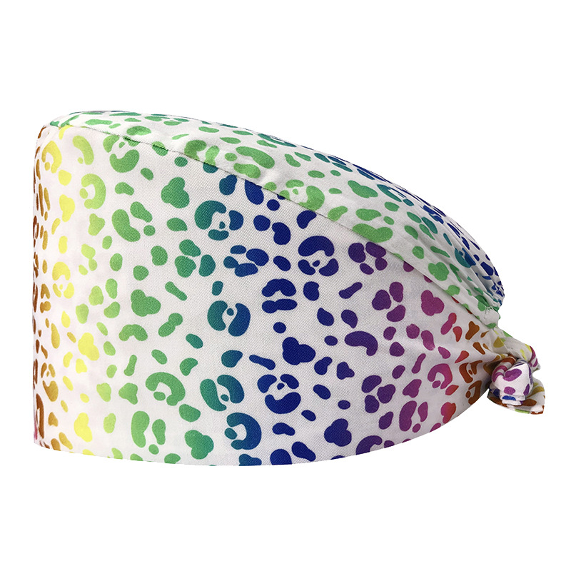 Sombrero de flores de algodón con estampado de dibujos animados, toalla absorbente para el sudor, sombrero de estudio médico, sombrero de enfermera UCI, envío directo de AliExpress