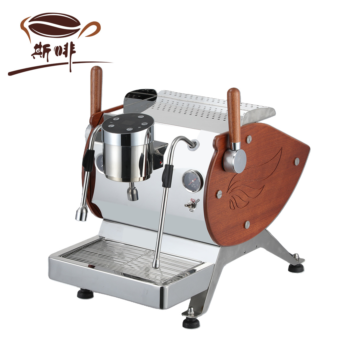 Máquina de café profesional semiautomática italiana KS530, máquina de espresso de vapor para cafetería con extracción de un solo cabezal
