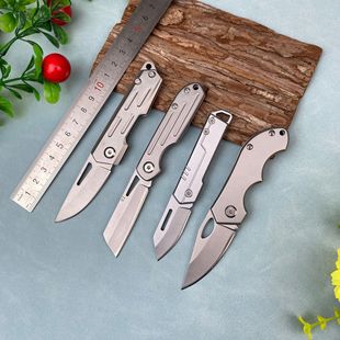 Outdoor knife folding knife mini box knife stainless steel kitchen knife field camping survival knife