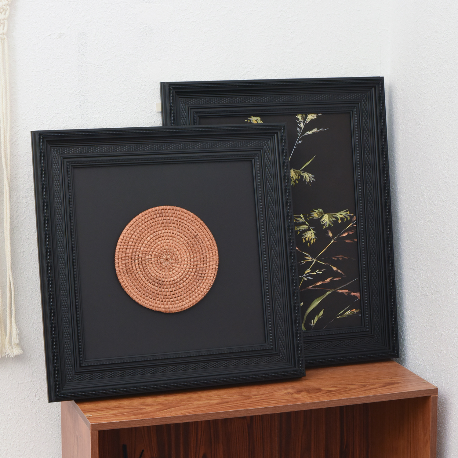 新款中古风宽边黑色相框家居装饰16寸28寸挂墙画框厂家批发