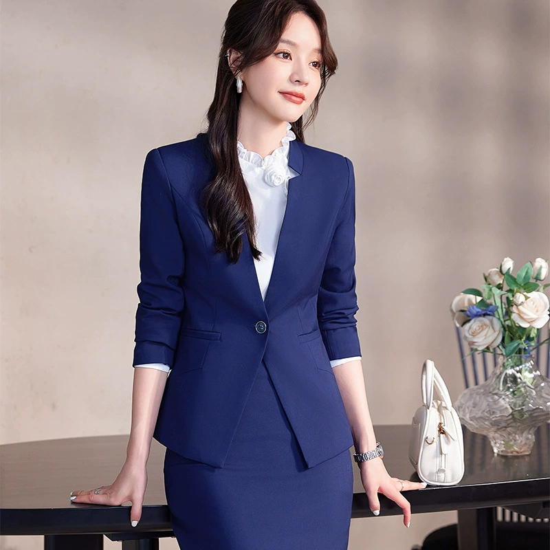 YR6292 темпераментный костюм профессиональный костюм женский 2024 осенний и зимний костюм куртка подлинный ювелирный магазин рабочая одежда