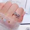 Fashionable design adjustable ring with bow, Japanese and Korean, internet celebrity