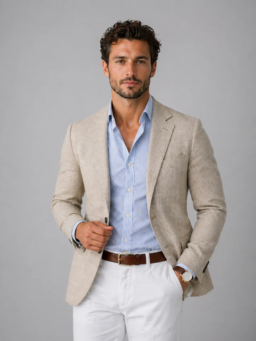 Comercio exterior transfronterizo hombre delgado moda traje casual de color sólido clásico versátil primavera y otoño delgado chaqueta de traje