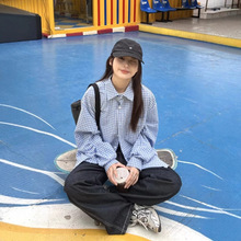 2025夏季日系慵懒风甜美衬衣简约宽松防晒衬衫外套女性感收腰显瘦