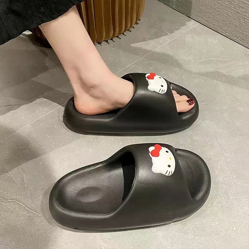 EVA 빵 슬리퍼 새끼 고양이-블랙