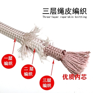 J8 Braided Hanging Board Exterior Wall Rope Three-Layer Cleaning Wear-Resistant Nylon Rope Nylon High-Altitude Work Rope Outdoor Safety G3