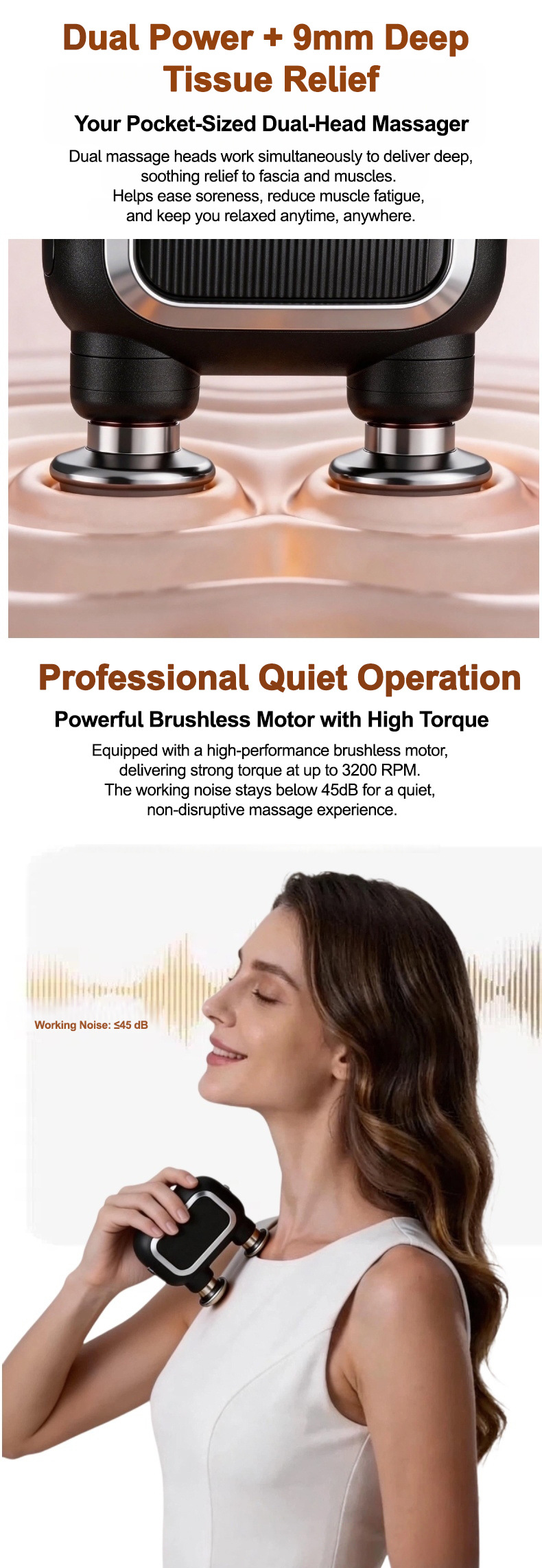 Pistolet de massage portable mini appareil pour nuque et dos_voghion.com