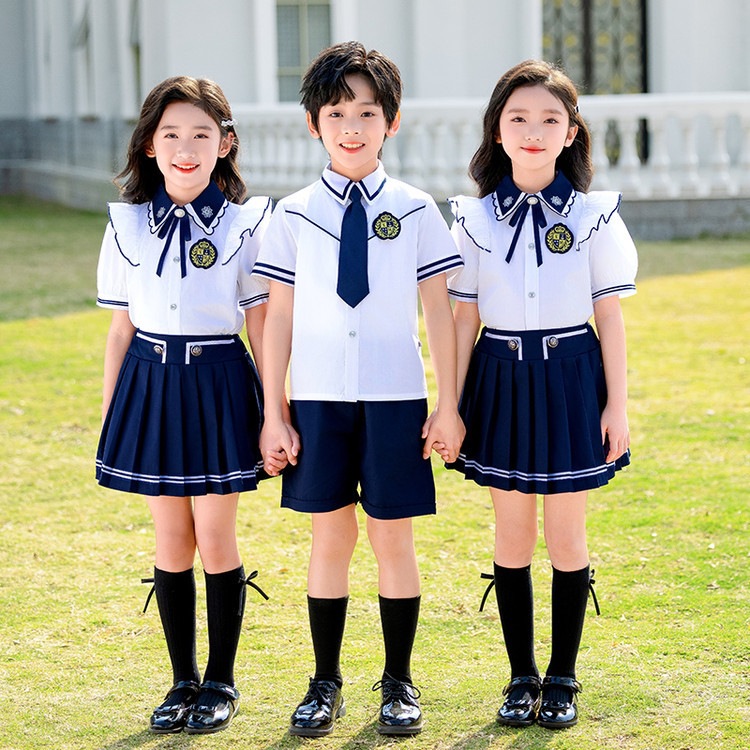 儿童合唱服中小学生诗歌朗诵表演服幼儿园园服英伦风毕业照服装夏