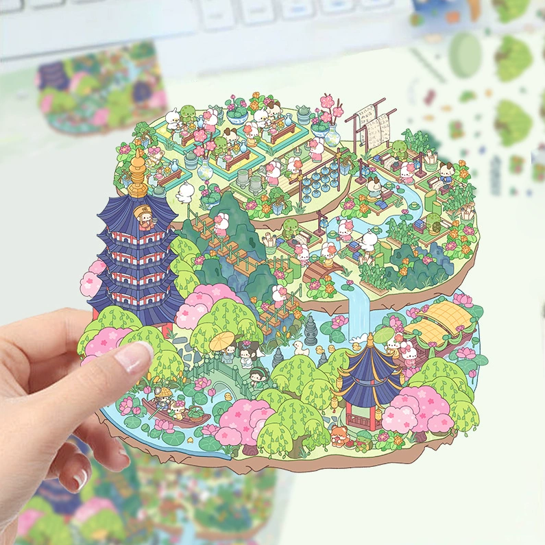 Картонная маленькая наклейка, шалаш, 3D, антистресс, DIY, планировщик