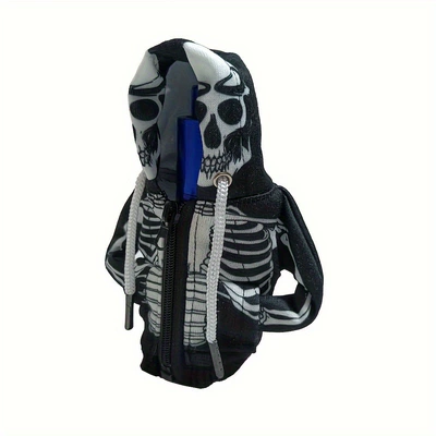 Cross-border car gear set Halloween hoodie gear lever car gear handle sweater hoodie factory direct supply (Sürətlər qutusu və əl tormozu başlıqları) - skull-zipper-style