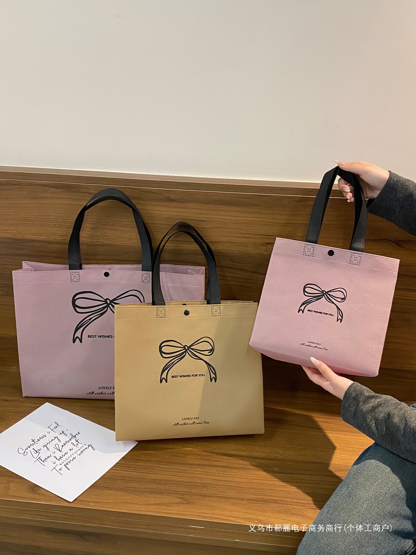 无纺布服装店手提袋女装礼品包装礼袋购物袋子衣服打包带批发特制