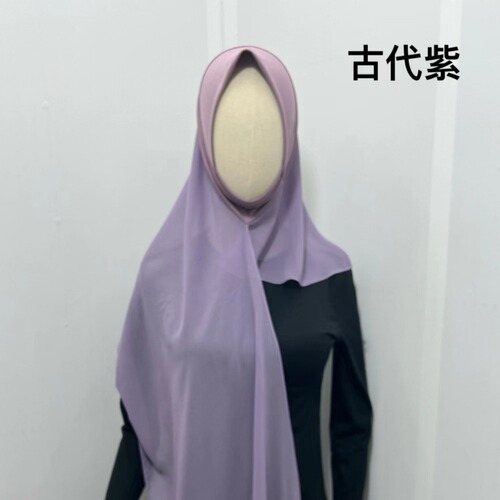 New Amazon High-Quality Chiffon All-Round Scarf Headscarf Fabric Scarf Solid Color Women Outdoor Wholesale W036